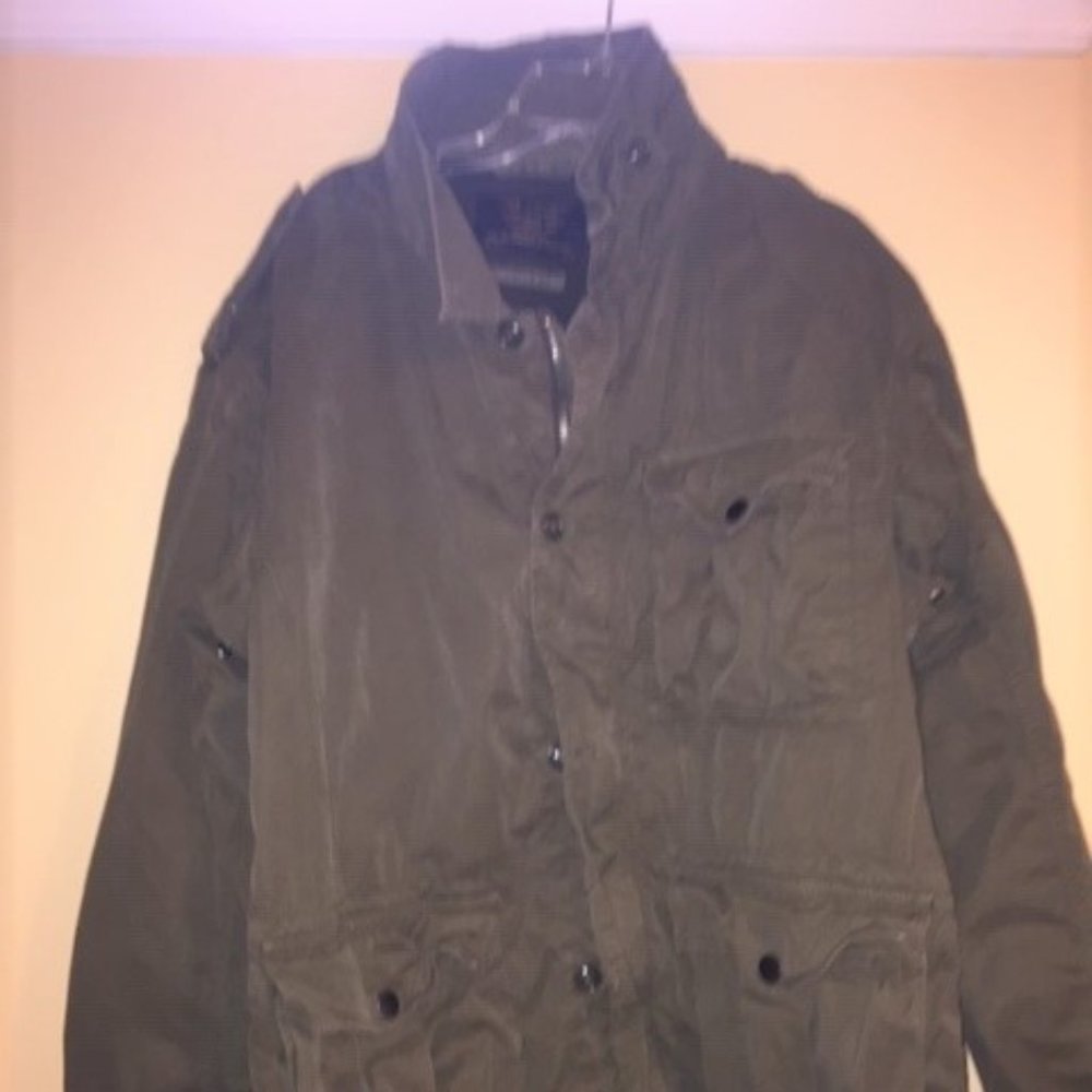J Crew Men's Olive Miliary Jacket size L